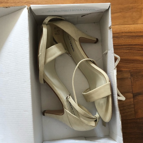 Call it spring- nude beige heel sandals - Picture 6 of 7